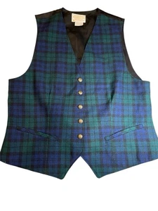 Vintage Pendleton Schurwolle schwarz Uhr Tartan Weste kariert Academia adrette Damen 16 - Bild 1 von 4