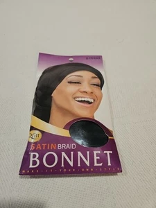 QFITT SATIN BRAID BONNET - BLACK (00179) New - Picture 1 of 3