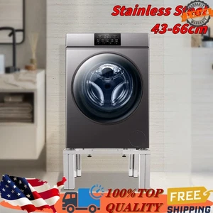 Supporto Asciugatrice Acciaio Inox Piedistallo Lavatrice Alzata Regolabile - Foto 1 di 17