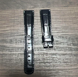 Genuine A. Lange & Sohne Black Leather Watch Strap / Band , 20 x 16 mm - Picture 1 of 1