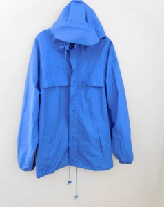 Chaqueta Abrigo de Lluvia Lands End Azul Unisex Hombre/Mujer con Capucha - Talla: XL - Imagen 1 de 11
