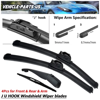 Erasior Front and Rear Wiper Blade and Arm Fit for Mitsubishi ASX 2020-2010 - Image 1 of 4