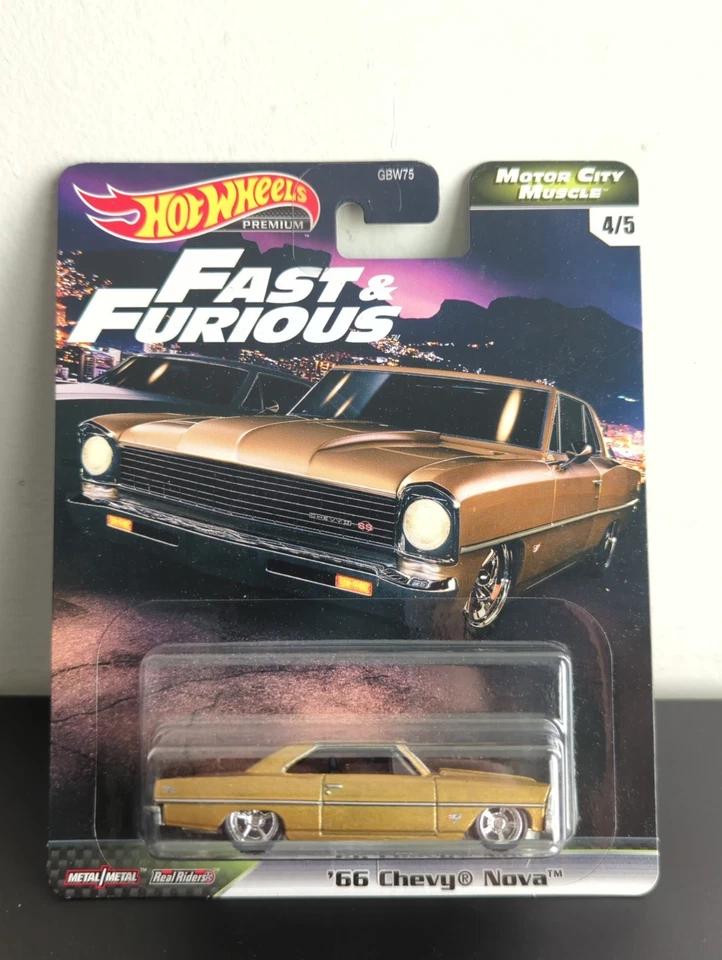 2020 Hot Wheels Fast & Furious Motor City Muscle Realrider 66 Chevrolet Nova