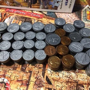 Lot Of Plastic Coins Toy Fake U.S. Money 372 Pieces Learning Teachers School - Picture 1 of 9
