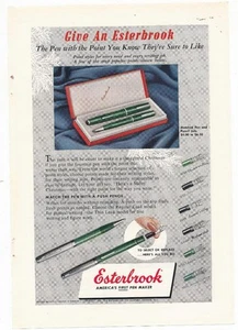 Zeitschriftenanzeige - 1950 - Esterbrook Stifte - Bild 1 von 1