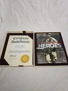 Oliver North "American Heroes" Signed Book Box Set w/ COA Autograph Iran Contra - Picture 1 of 9