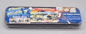 vintage 1992 Japanese Capcom STREET FIGHTER II Champion PROMO Pencil case TIN ! - Picture 1 of 5