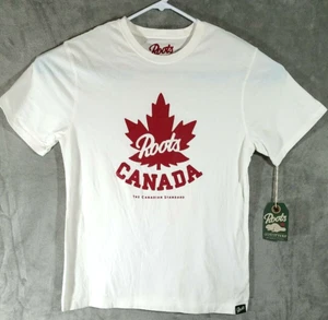 Camicia Nuova Roots Outfitters Uomo Large L Bianco Rosso The Canadian Standard Casual - Foto 1 di 7