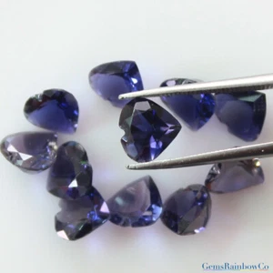 Natural Iolite 8mm Heart Faceted Loose gemstone AAA Quality, Inclusion Free - Picture 1 of 9