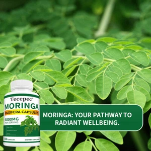 Moringa Oleifera 6000mg unterstützt Gehirn Herz Verdauung Gesundheit Entgiftung 120 Kapseln - Bild 1 von 6