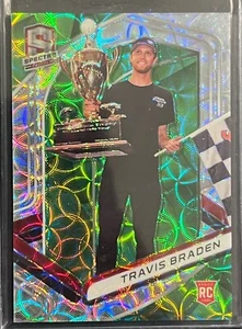 2020 Panini Chronicles Spectra Neon Green Kaleidoscope #d49 #66 Travis Braden RC - Bild 1 von 2