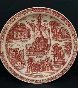 Vintage Massachusetts " The Bay State" Collector Vernon Kilns 10.25" Plate - Picture 1 of 11