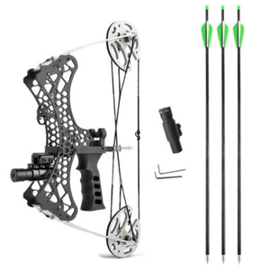 35lbs Mini Compound Bow Set Right Left Hand Shoting Fishing Hunting Laser Sight - Picture 1 of 16