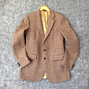 HARRIS TWEED Vintage 100% Wolle Jagd Horn Blazer Jacke Herren Brustumfang 42" Defekt - Bild 1 von 21