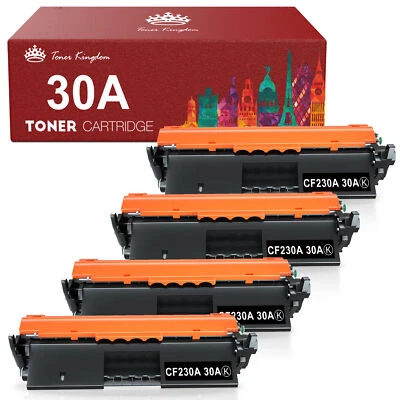 4PK CF230A 30A Toner Compatible for HP LaserJet Pro MFP M203dw M227fdw M227sdn - Image 1 of 4