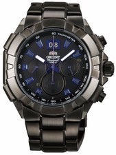 Orient "Enterprise" Tachymeter Chronograph Big Date Black Sports Watch TV00001B