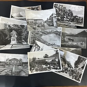 Segunda Guerra Mundial 1939 RPPC Suiza Lote de más de 20 postales Barco Carro Tren Glaciar Castillo - Imagen 1 de 13