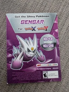 Pokemon Shiny Gengar X Y Código Promocional - Nintendo 2DS 3DS - 2014 - Imagen 1 de 1