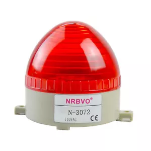 N-3072 Industrial DC 12V Red LED Blinking Warning Light Bulb Signal Tower Lamp # - Picture 1 of 7