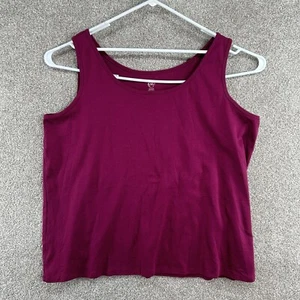 Cato Women's Tank Blouse Size 26/28W Pink Purple Sleeveless Knit Pullover - Picture 1 of 9