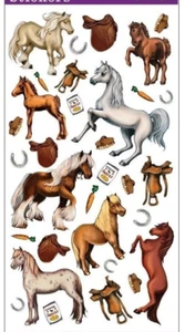 Harvest Ponies Shetland Horses Clear Stickers - Picture 1 of 1