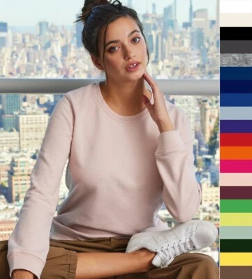 2er Pack B&C Damen Organic Sweatshirt FairWear Öko-Tex Crew Neck French Terry WW - Bild 1 von 4