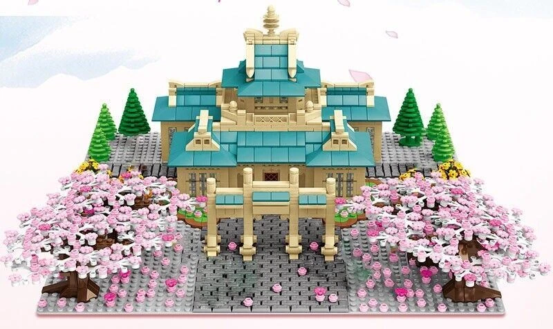Building Blocks Set Wuhan University Romantic Sakura Cherry Blossoms 2529 pcs - Image 1 of 4