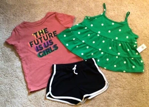 Lot of 3 Old Navy Clothing Girl size 6 - 1 Shorts, 2 Tops (1 New W/tag) - Picture 1 of 4
