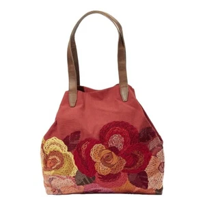 The Moshi: Schultertasche "Linn, Red", ca. 55 x 40 cm, Canvas, handbestickt - Bild 1 von 4