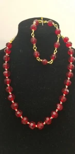 1940s, 50s Vintage Elements Chain, Beads Demi Parure Set For You - Picture 1 of 6