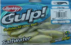 Berkley GSPG3-SDN 3" Gulp Pogy Sardine 8 Ct - Picture 1 of 3