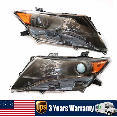 1 Pair For Toyota Venza 2009-2016 Headlights Black Housing Halogen Headlamps  Foto 1 de 4