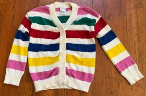 Disney 100 Girl Size 5T Striped Rainbow Button Cardigan Target - Picture 1 of 6