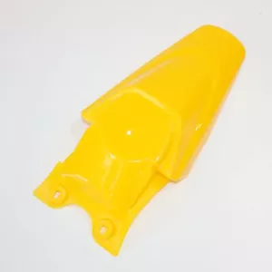 Yellow Plastic Rear Tail Mud Guard Fender KLX110 Style PIT PRO Trail Dirt Bike - Picture 1 of 2