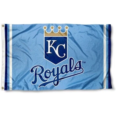 KANSAS CITY ROYALS 3'X5' FLAG/BANNER *100% FULL COLOR ON BOTH SIDES OF THE FLAG*