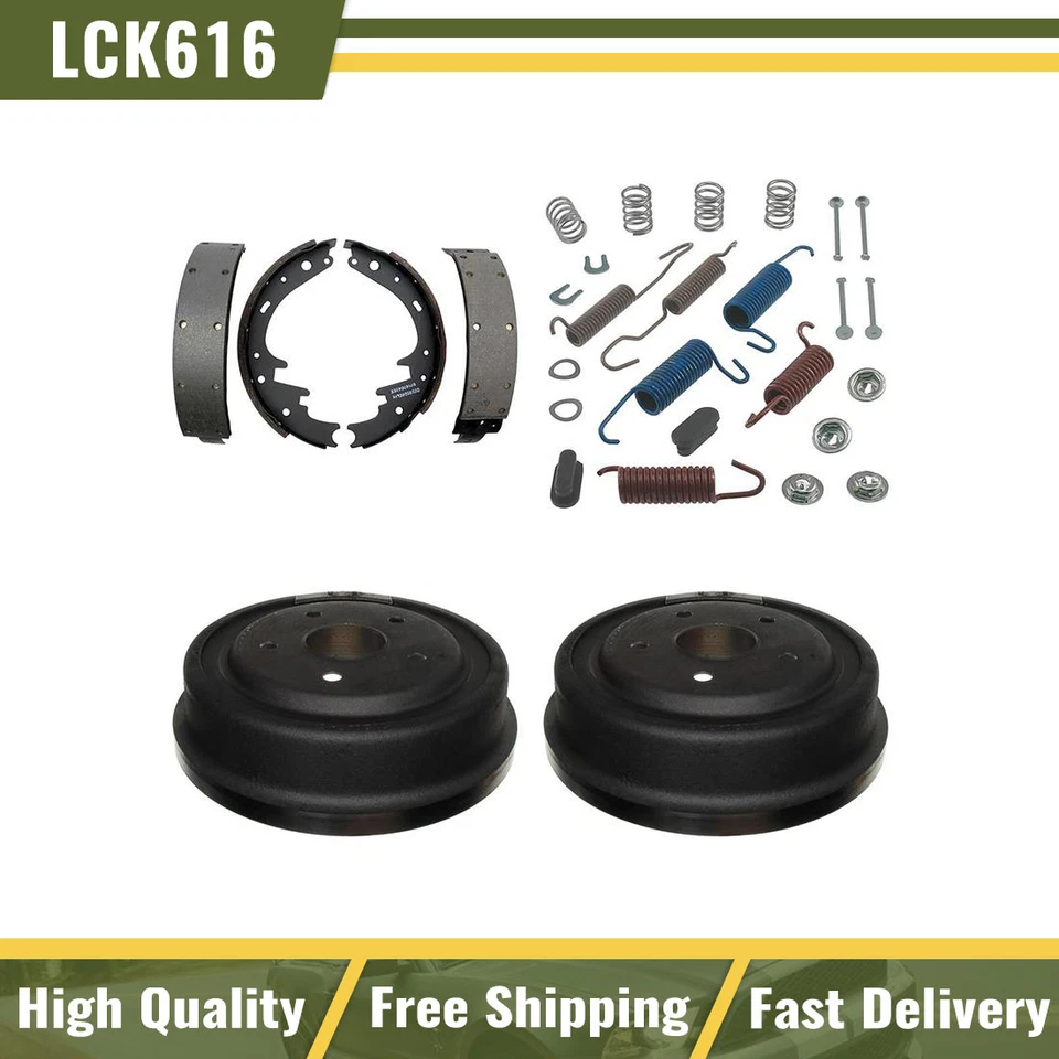 Kit de herrajes de tambores de freno traseros y zapatas de freno para Ford F-150 1976 1977 198-1986 Foto 1 de 4