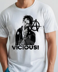 Camiseta punk Sid Vicious Homage para hombre homenaje 1977 Clash Damned The Sex Pistols - Imagen 1 de 5
