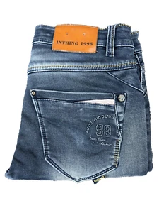 Inthing 1998 Denim Men's Stretch Jeans Straight Leg Regular Fit Size 32x32 - Picture 1 of 16