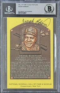 Frank Robinson Signed Autographed Hall of Fame Plaque Postcard Beckett 16182807 - Picture 1 of 2