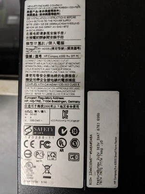 HP Compaq Pro 6300 SFF i3-3220 3.3GHz 4GB 500GB WIFI Windows 10  - Image 1 of 4