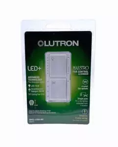 Control de ventilador y atenuador de luz Lutron MACL-LFQH-WH Maestro - Imagen 1 de 2