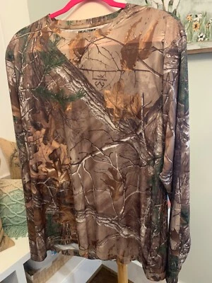 Realtree Mens Camo Long Sleeve Performance Tee- New- Size L (42-44) - Image 1 of 4
