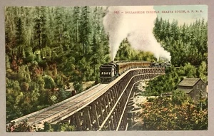 Postal Ferrocarril Pacífico Sur Caballete Dollarhide Tren Shasta Ruta c1910 O - Imagen 1 de 2