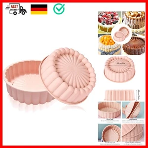 8 Zoll Silikon Backform, 2 Stücke Sonnenblume Rund Silikonform Kuchenform 20c... - Bild 1 von 9