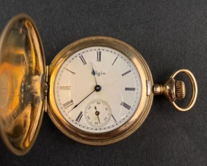 Vintage Elgin 7 Jewel Model 1 Pocket Watch 1899 Grade 173 Gold Filled - Picture 1 of 18