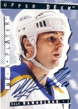 Dale Hawerchuk certified autographed signed 1994-95 Upper Deck Be A Player card