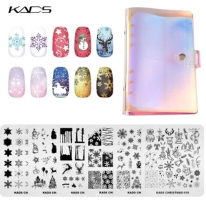 KADS Nagel Stamping Platten Set 6tlg Weihnachtsteller mit Laserplatten Halter Set - Bild 1 von 8