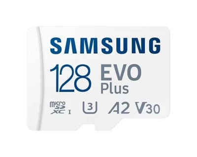 Samsung Evo Plus 128GB microSD SDXC U3 class 10 A2 memory card 130MB/s + Adapter - Image 1 of 4