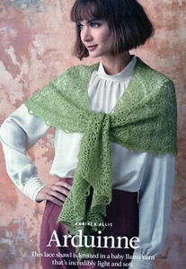 ~ Pull-Out Knitting Pattern For Lady's Pretty Lace Motif Shawl ~ - Picture 1 of 4