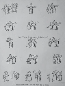 1935 Vintage Druck POLIZEI THEMA - VERSÖHNUNG oder ER GEWANN AM HALS - Bild 1 von 2